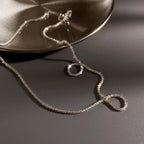 Celestial-Inspired Elegant Silver Double Chain Necklace for Women
