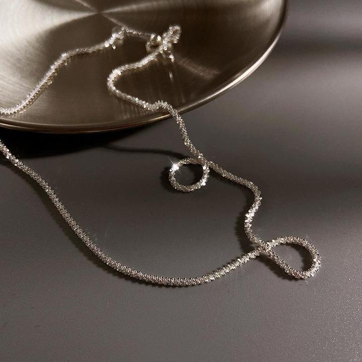 Celestial-Inspired Elegant Silver Double Chain Necklace for Women