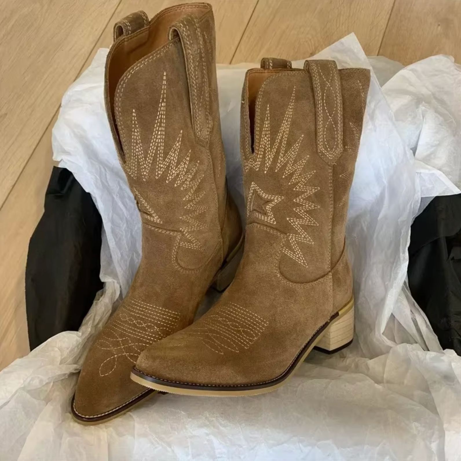 Vintage-Inspired Embroidered Ankle Boots