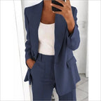 Blazer and Wide-Leg Trousers Ensemble