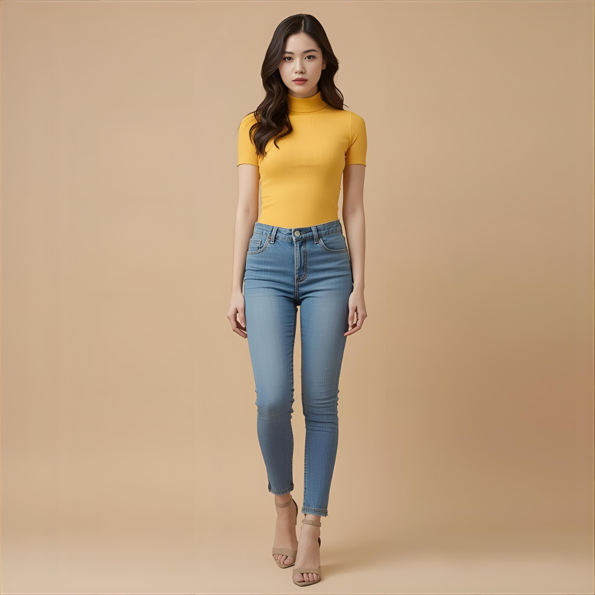 MERIAL | Yellow Fitted T-Shirt