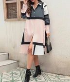 Chic Button-Up Dress Featuring Elegant Accents