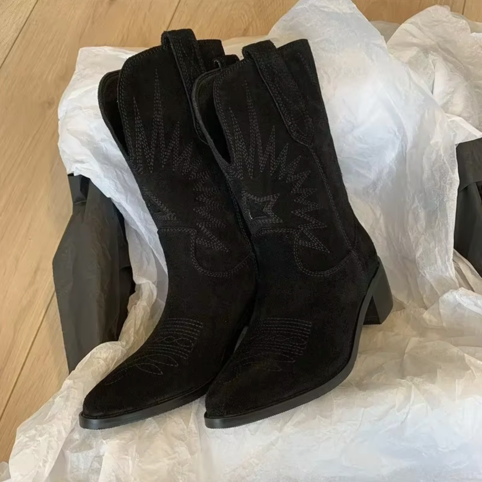 Vintage-Inspired Embroidered Ankle Boots