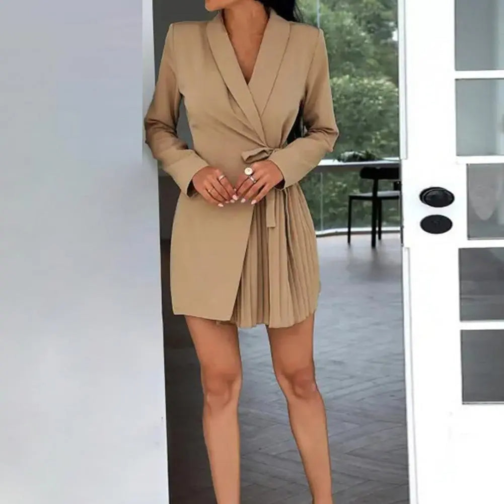 Stylish Monochrome Blazer Dress