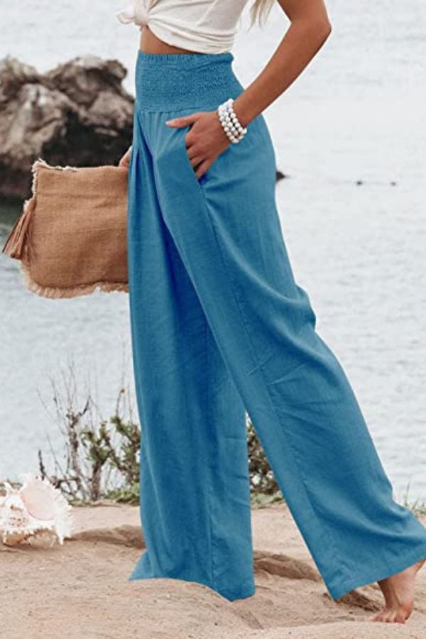 Chic Women's Stretchy Palazzo Trousers