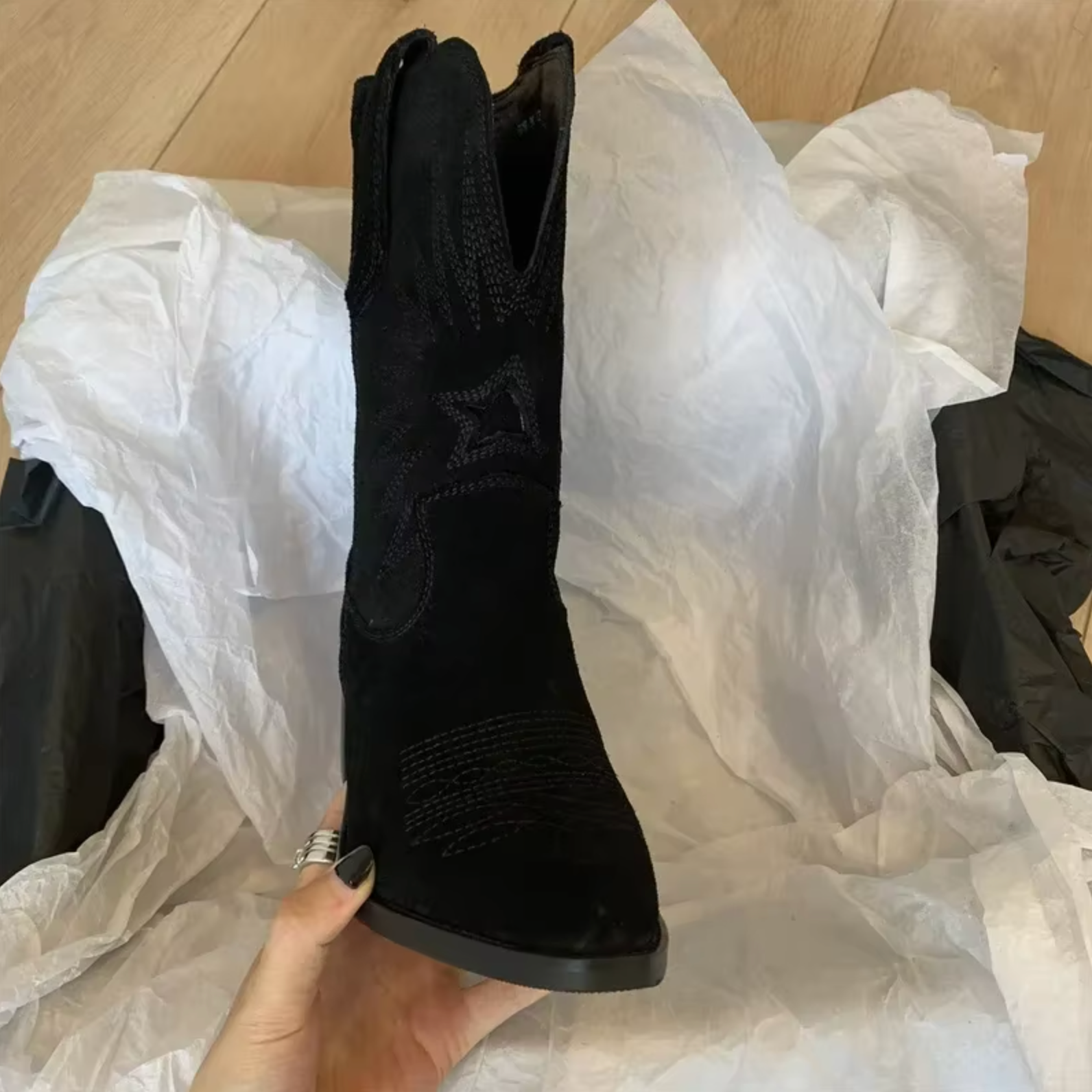Vintage-Inspired Embroidered Ankle Boots