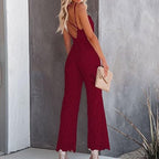 Lace-Trim Sleeveless Jumpsuit
