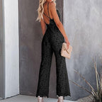 Lace-Trim Sleeveless Jumpsuit