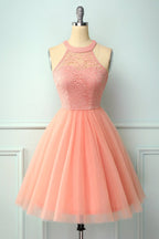 Burgundy Halter Dress for Confirmation Celebration