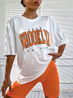 Brooklyn York Retro-Style Oversized Tee