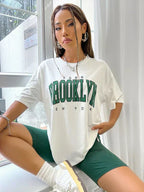 Brooklyn York Retro-Style Oversized Tee