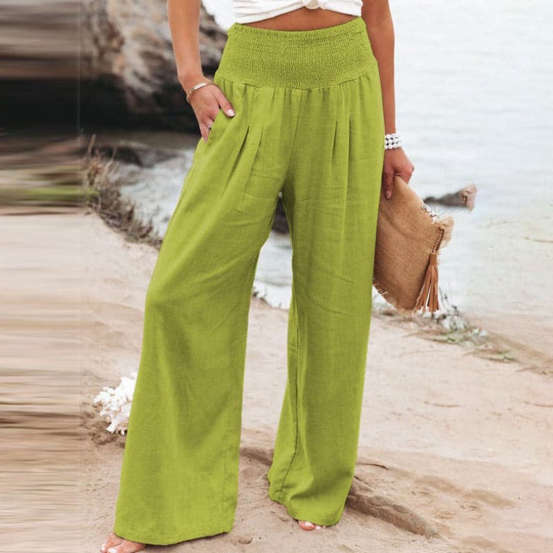 Relaxed Fit Wide-Leg Trousers for Women