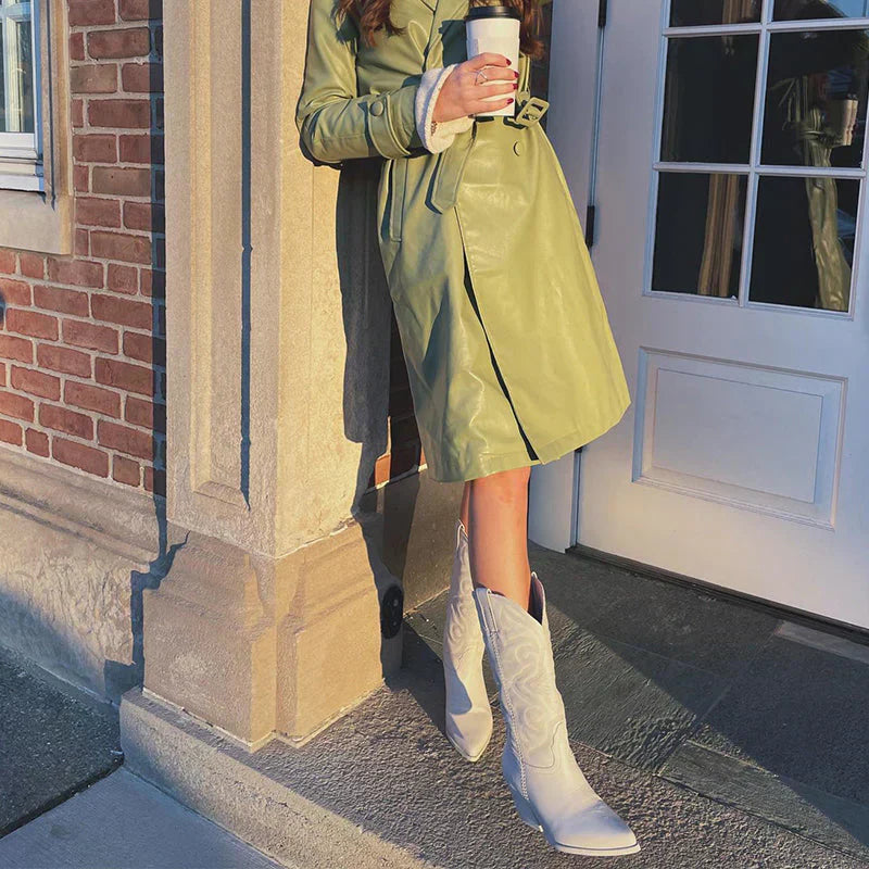Chic Metallic Western Boots
